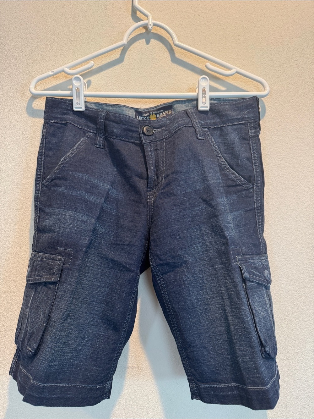 Lucky Brand Women’s  Navy Cargo Denim Shorts